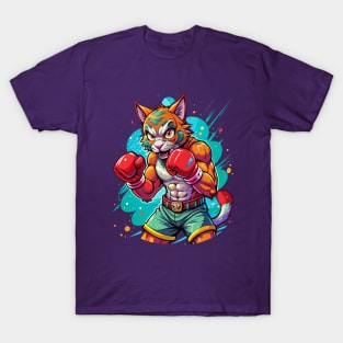 Aggressive Boxing Cat T-Shirt